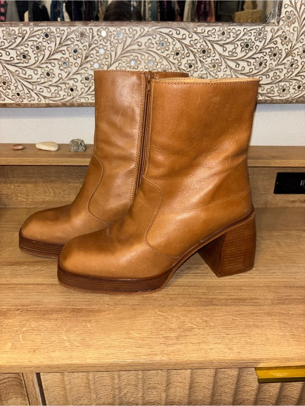 Free People Carmel Ruby Platform Ankle Boots